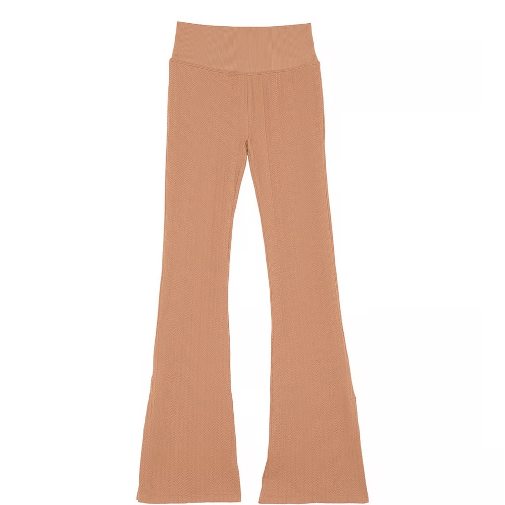 PINK Victoria's Secret Tan Leggings with Flared Design